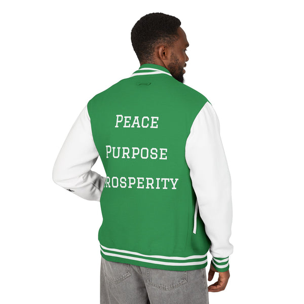 "Peace Purpose Prosperity" Varsity Jacket Number 33