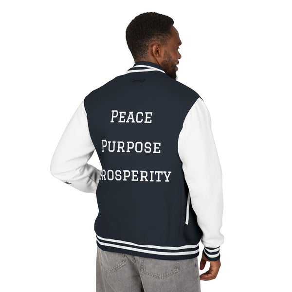 "Peace Purpose Prosperity" Varsity Jacket Number 33