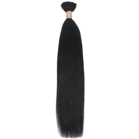 Yaki Straight Bulk Human Hair Extensions