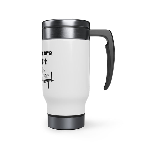 My Locs Stainless Steel Travel Mug with Handle, 14oz