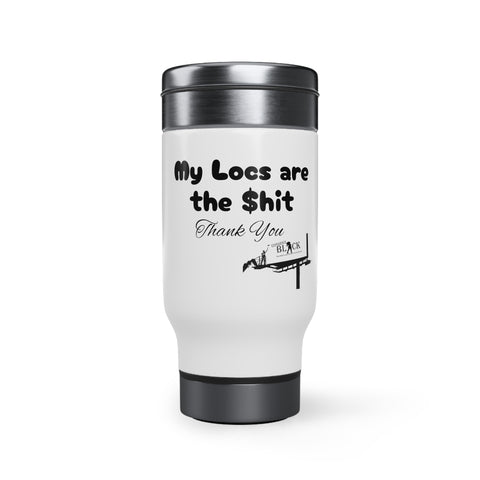 My Locs Stainless Steel Travel Mug with Handle, 14oz
