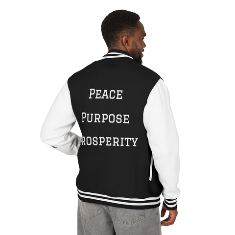 "Peace Purpose Prosperity" Varsity Jacket Number 33