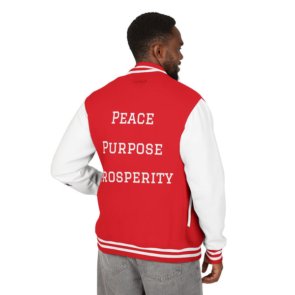 "Peace Purpose Prosperity" Varsity Jacket Number 33