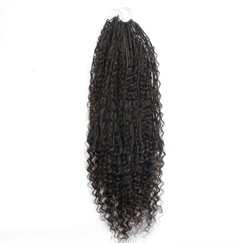 Deep Wave Boho Braids with Human Hair Blend