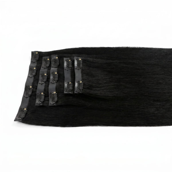 Jet Black Seamless Clip-ins