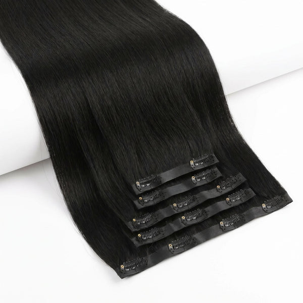 Jet Black Seamless Clip-ins