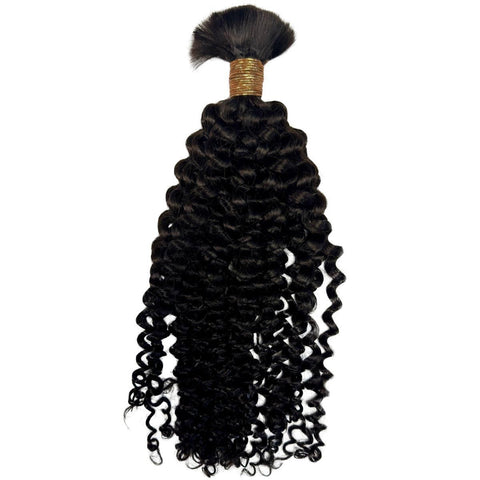 Kinky Curly Bulk Human Hair Extensions