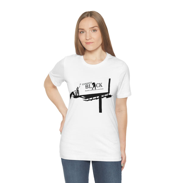 Experience BLACK Walking Billboard Unisex Jersey Short Sleeve Tee