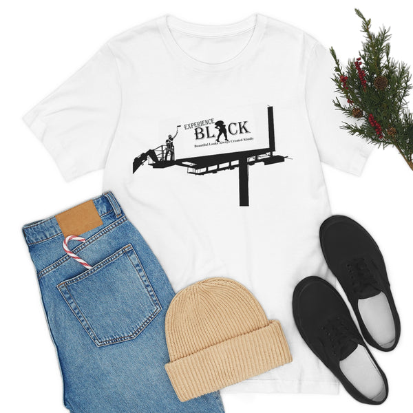 Experience BLACK Walking Billboard Unisex Jersey Short Sleeve Tee